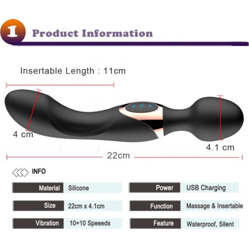 10 Speeds Powerful Big Vibrators for Women Magic Wand Body Massager Sex Toy For Woman Clitoris 1