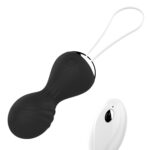 Kulki-Vibrating Silicone Kegel Balls USB 10 Function / Remote control -Black