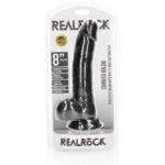 Realistyczne dildo z jądrami - Curved - 23 cm