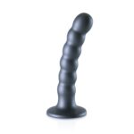 Silikonowy dildo z koralikami do punktu G - 13 cm