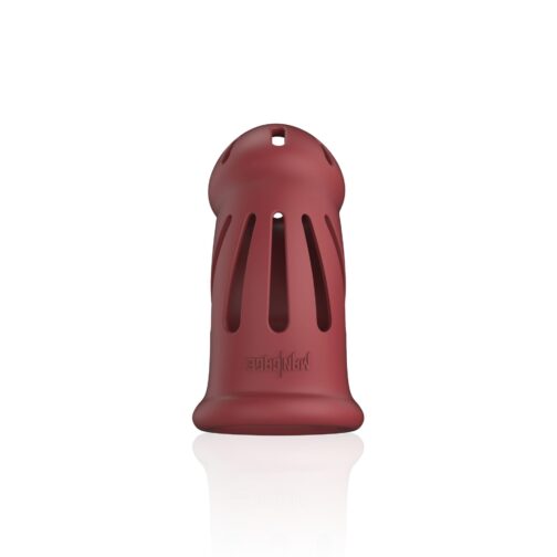 model 28 ultra soft silicone chastity cage red 4
