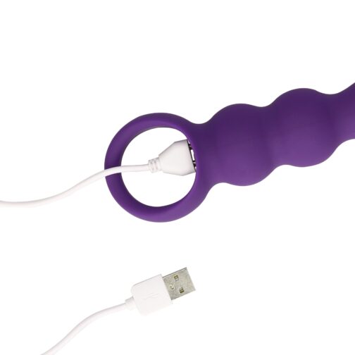 teardrop shaped anal vibrator clear purple 1