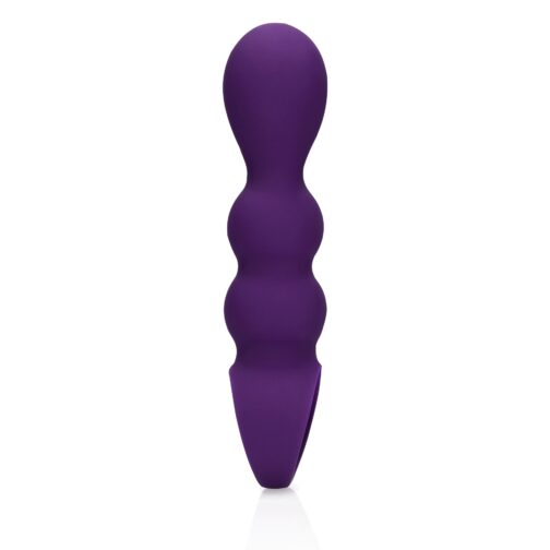 teardrop shaped anal vibrator clear purple 2