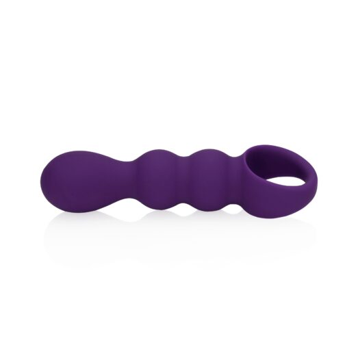 teardrop shaped anal vibrator clear purple 3