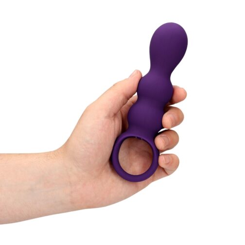 teardrop shaped anal vibrator clear purple 4