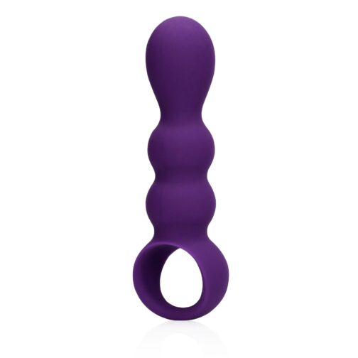 teardrop shaped anal vibrator clear purple 5