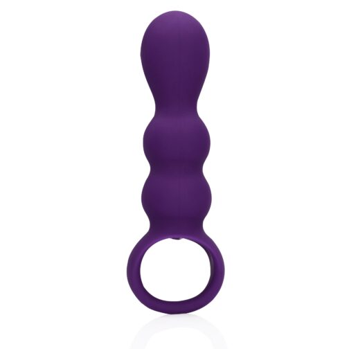 teardrop shaped anal vibrator clear purple