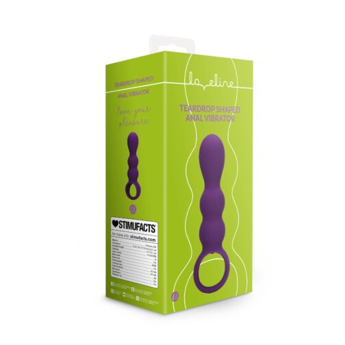 teardrop shaped anal vibrator clear purple 7