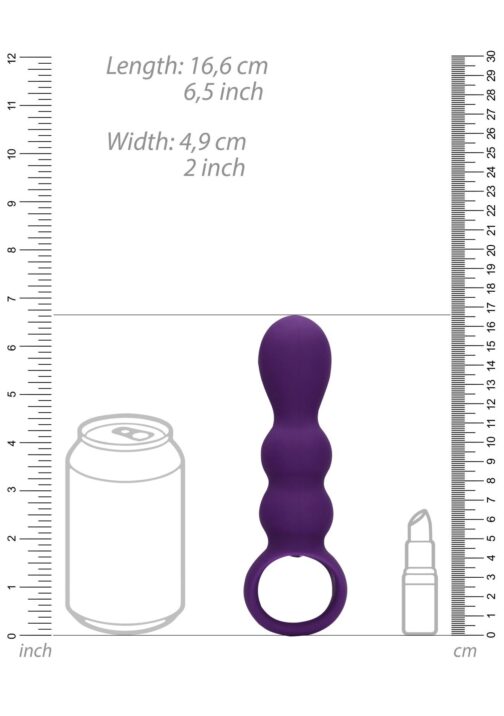 teardrop shaped anal vibrator clear purple 9