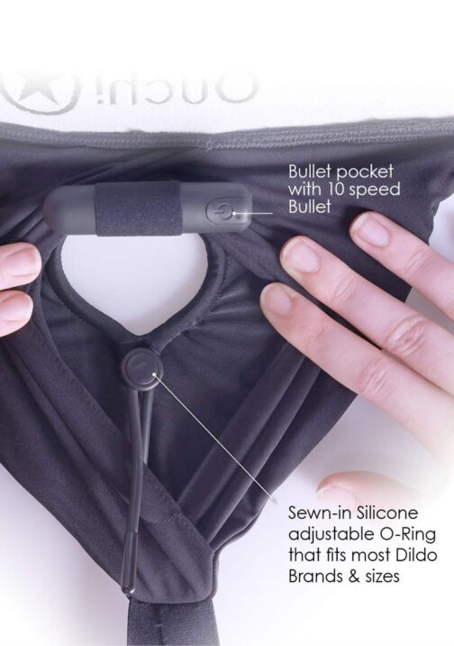 vibrating strap on high cut brief xs s 12