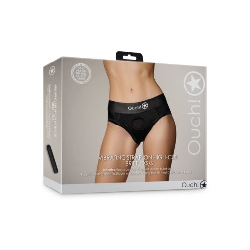 vibrating strap on high cut brief xs s 3