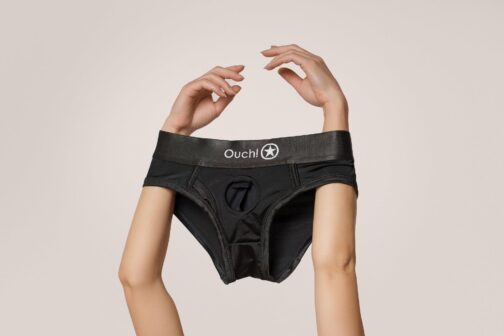 vibrating strap on high cut brief xs s 8