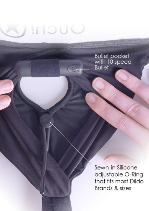 vibrating strap on panty harness with open back 10