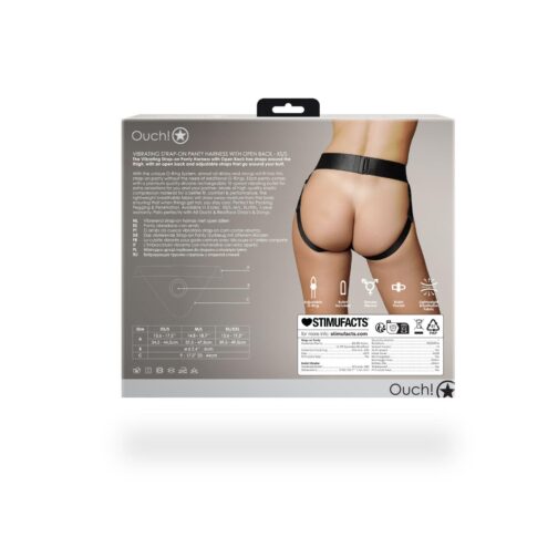 vibrating strap on panty harness with open back 4