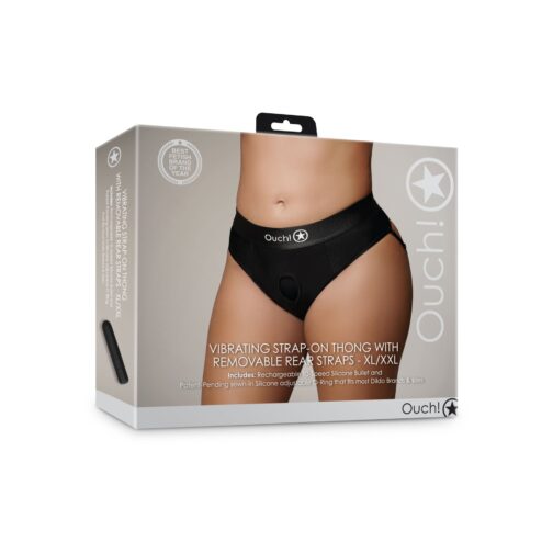 vibrating strap on thong with removable rear strap 3
