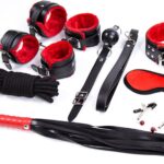 Fetish Fever - Bondage Set - 9 pieces - Red/Black